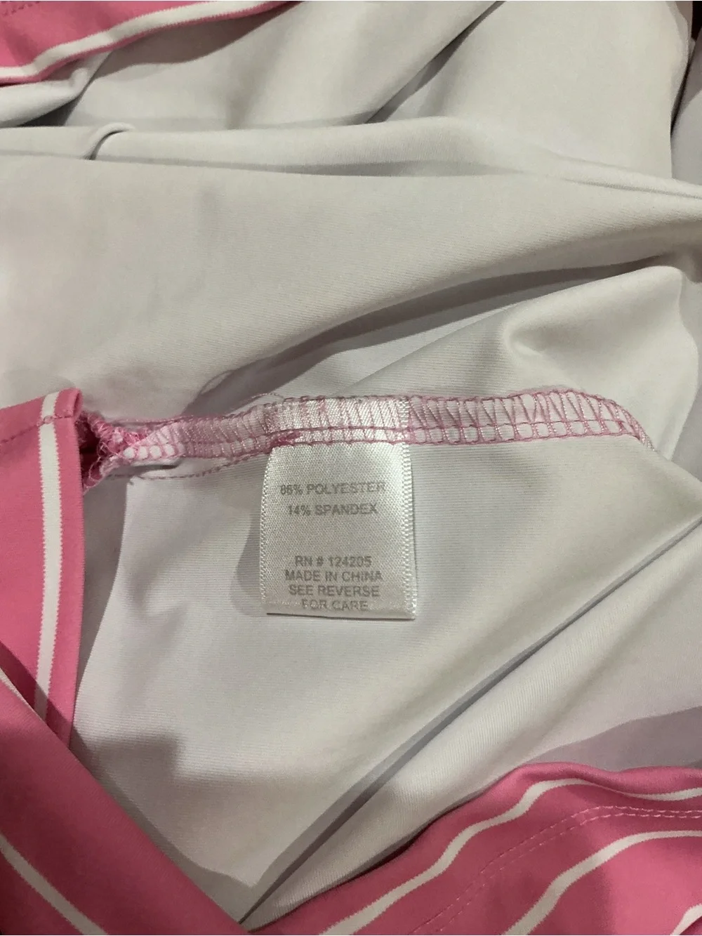 Men's Fusion Golf Pink Striped Polo Shirt